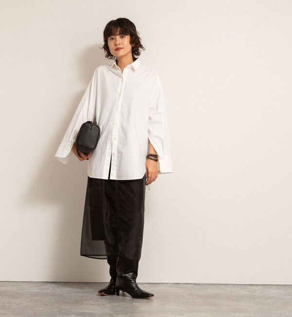 MAQWEL「【MAQWEL/マクウェル】ウォッシャブルオーガンジースカート」|タイト|