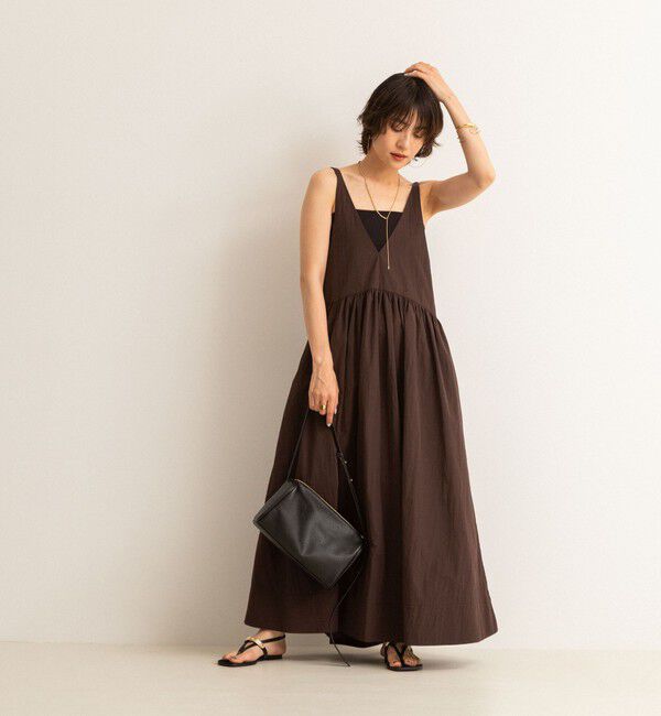 MAQWEL「【追加】【MAQWEL/マクウェル】ソフトタフタワンピース」|ワンピース|