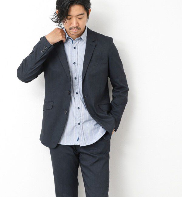 Stutostein「《ビジカジ/セットアップ対応》ピンヘッドストレッチ JKT 25AW」|テーラードジャケット|