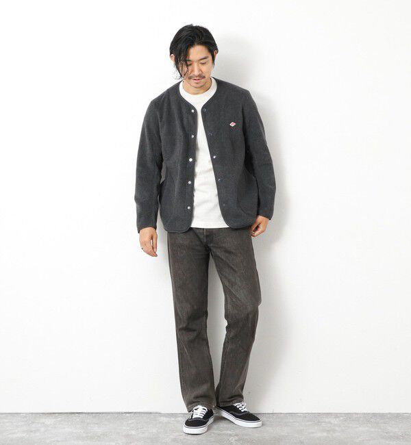 NOLLEY'S goodman「【DANTON/ダントン】JD-8939 FLEECE COLLARLESS JACKET 25AW」|ブルゾン・スタジャン|