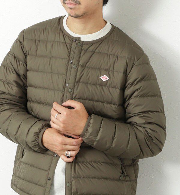 NOLLEY'S goodman「【DANTON/ダントン】DT-A0025 INNER DOWN CREWNECK JACKET 25AW」|ダウン|オリーブ