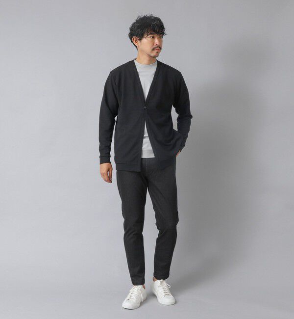 NOLLEY'S goodman「【ACTIVE SECT】《限定展開》ストレッチミラノリブワンボタンカーディガン 25AW」|カーディガン|