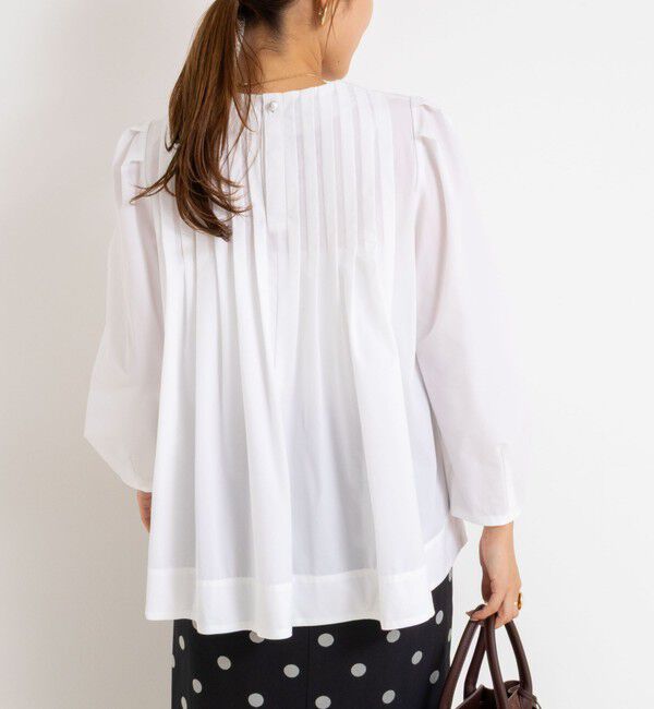 NOLLEY'S「ウォッシャブルタックフレアーブラウス」|シャツ・ブラウス|