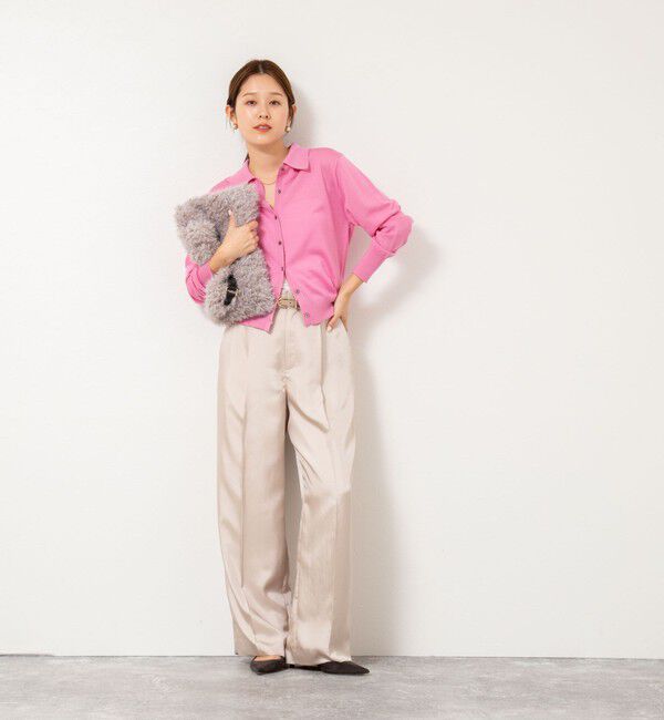 NOLLEY'S「《手洗い可能》16Gマレー襟付きカーディガン」|カーディガン|