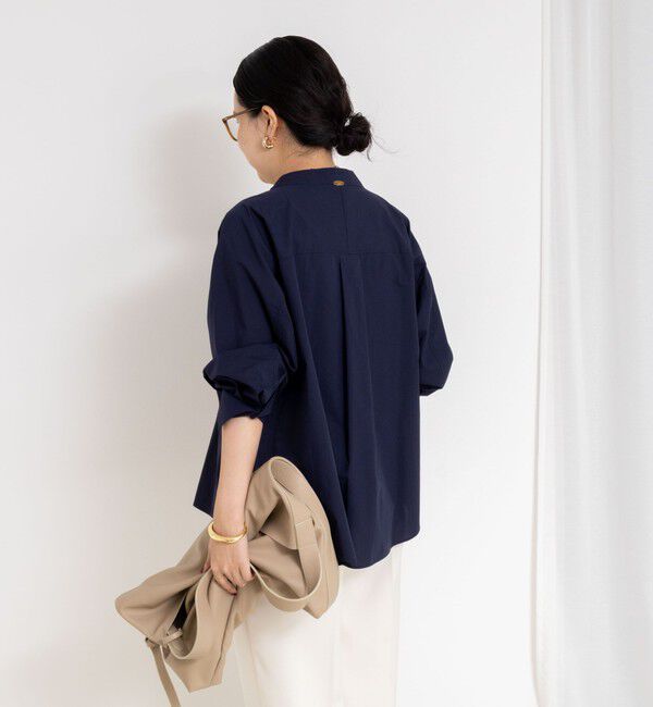 NOLLEY'S sophi「ウォッシャブルタイプライターVネック2WAYシャツ」|シャツ・ブラウス|