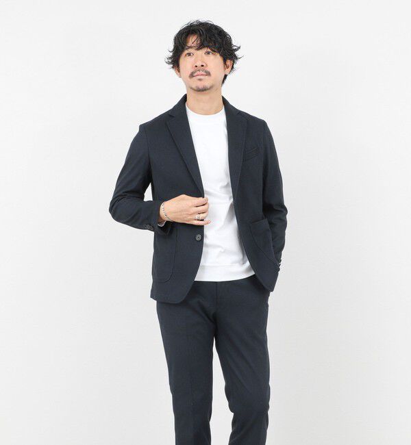 NOLLEY'S goodman「《セットアップ対応》【Active Jersey】ホームスパン ストレッチイージーJK」|テーラードジャケット|