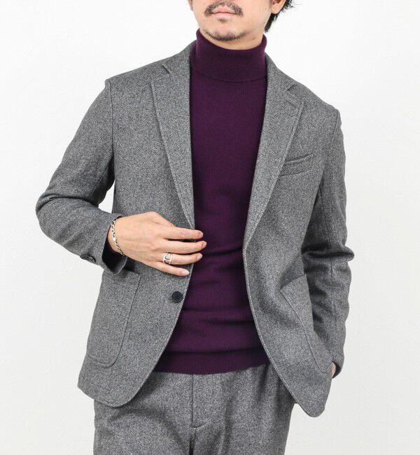 NOLLEY'S goodman「《セットアップ対応》【Active Jersey】ホームスパン ストレッチイージーJK」|テーラードジャケット|ミディアムグレー