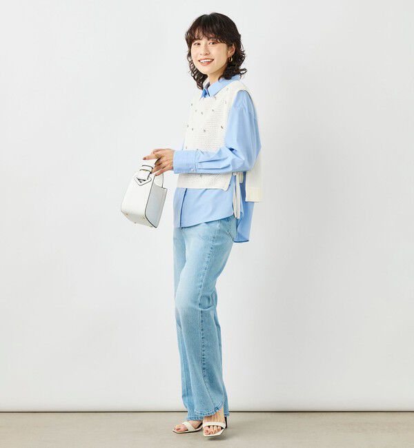 NOLLEY'S「《手洗い可能》ビジュー付ベスト」|ベスト・ジレ|