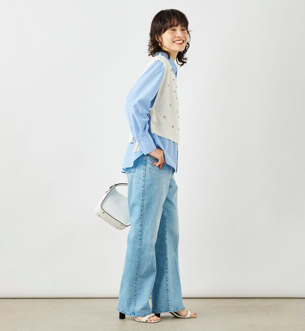 NOLLEY'S「《手洗い可能》ビジュー付ベスト」|ベスト・ジレ|