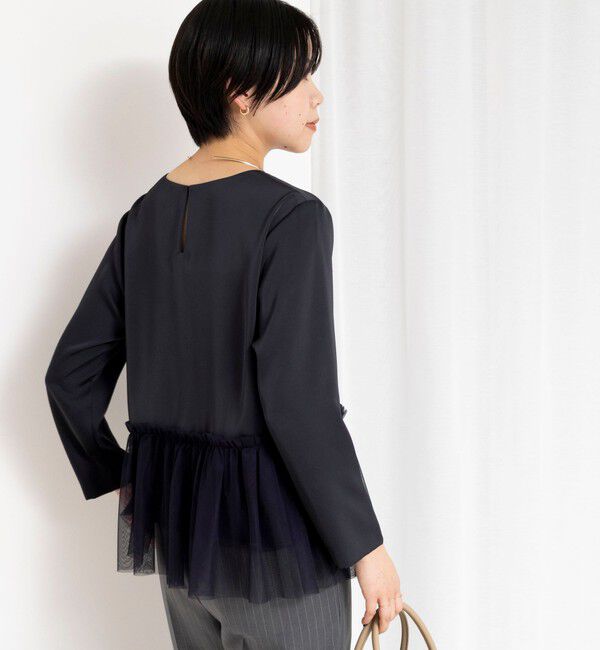 NOLLEY'S「ウォッシャブルオトナサテンペプラムブラウス」|シャツ・ブラウス|