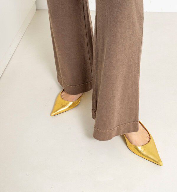 NOLLEY'S「ウォッシャブルピグメント加工フレアカットソーパンツ」|チノ|