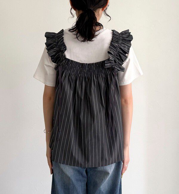 fredy emue「マルチウェイストライプノースリーブブラウス」|シャツ・ブラウス|