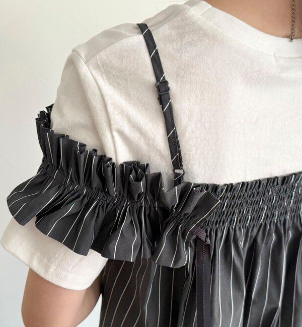 fredy emue「マルチウェイストライプノースリーブブラウス」|シャツ・ブラウス|