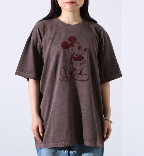 GLOSTER「【GOOD ROCK SPEED】MICKEY / フロッキープリントTシャツ」|Tシャツ・カットソー|