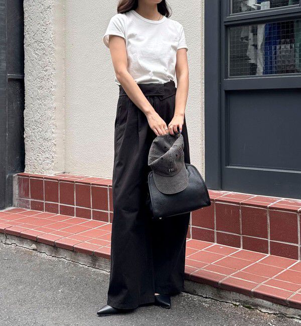 fredy emue「ボーダー/無地ワンポイントロゴコンパクトTシャツ」|Tシャツ・カットソー|