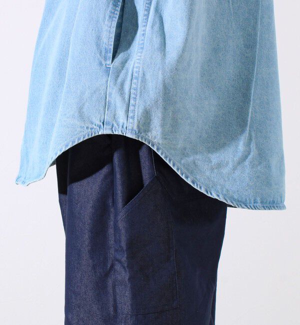 GLOSTER「【GEVACO】デニムフーディーシャツ フード付きデニムシャツ」|シャツ・ブラウス|