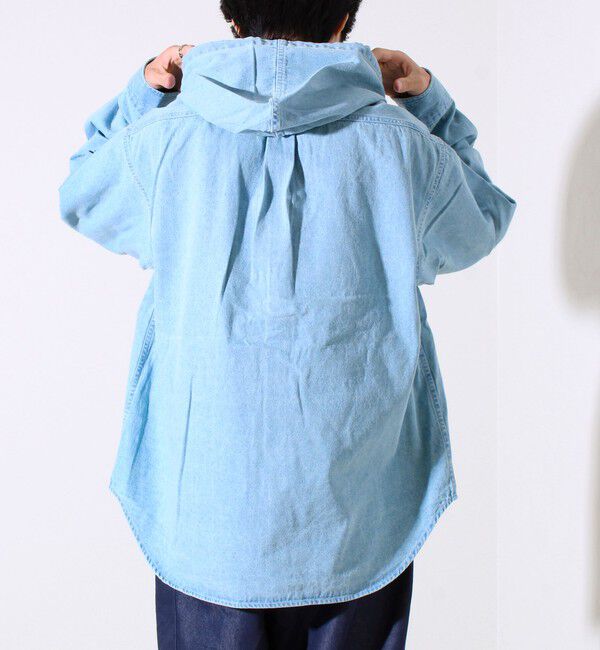 GLOSTER「【GEVACO】デニムフーディーシャツ フード付きデニムシャツ」|シャツ・ブラウス|