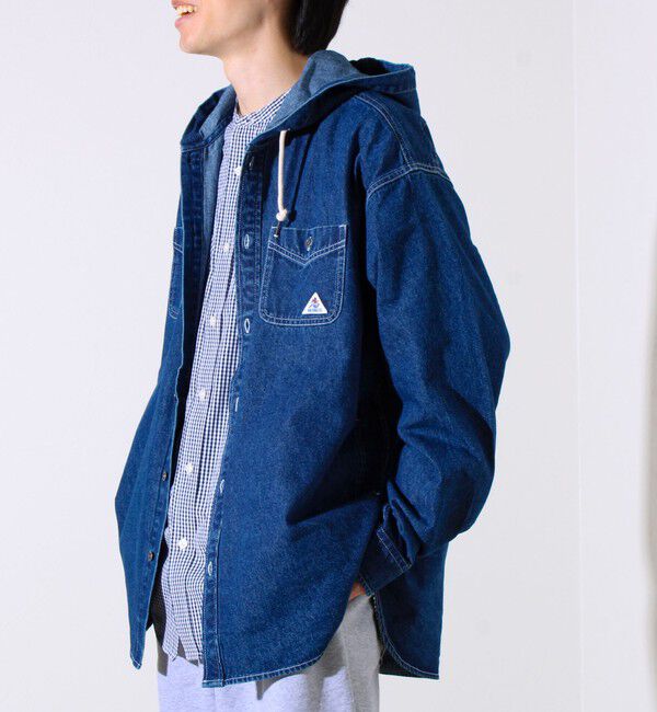 GLOSTER「【GEVACO】デニムフーディーシャツ フード付きデニムシャツ」|シャツ・ブラウス|