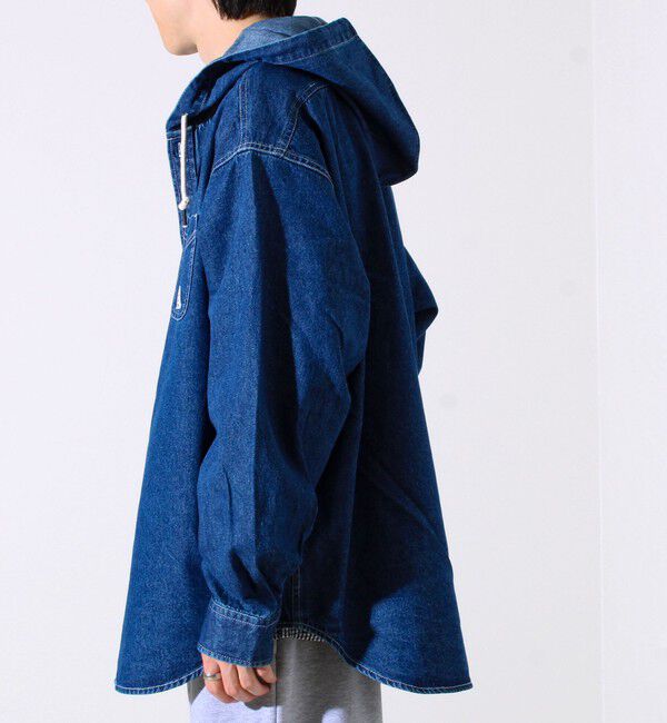 GLOSTER「【GEVACO】デニムフーディーシャツ フード付きデニムシャツ」|シャツ・ブラウス|