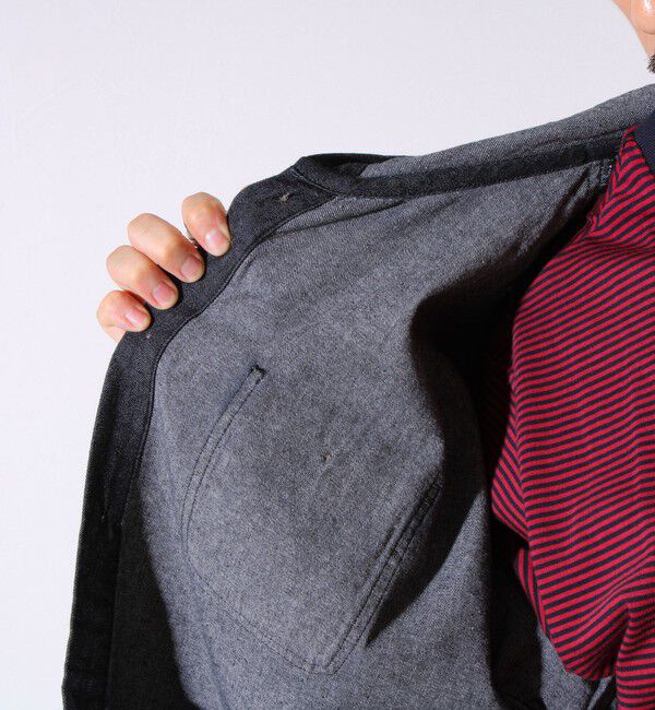 GLOSTER「【GEVACO】デニムフーディーシャツ フード付きデニムシャツ」|シャツ・ブラウス|