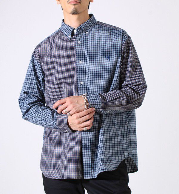 GLOSTER「【BOY刺繍】クレイジーパターン ボタンダウンシャツ」|シャツ・ブラウス|