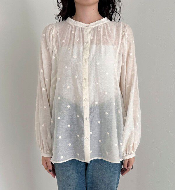 fredy emue「ドット刺繍2ＷAYブラウス」|シャツ・ブラウス|