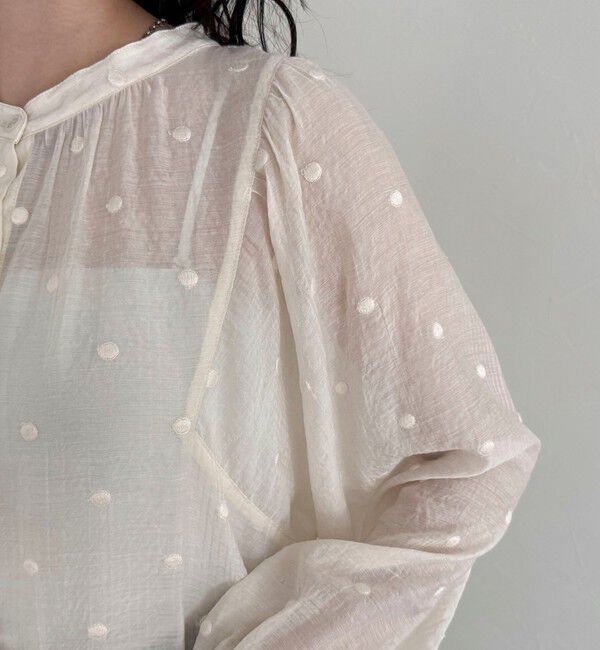 fredy emue「ドット刺繍2ＷAYブラウス」|シャツ・ブラウス|