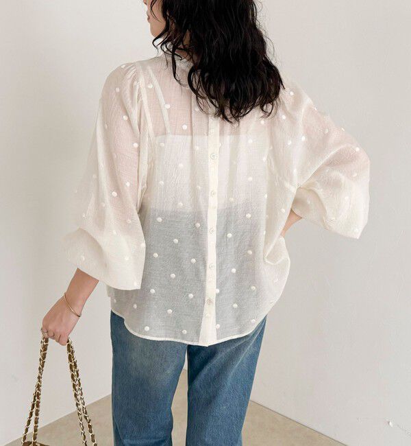 fredy emue「ドット刺繍2ＷAYブラウス」|シャツ・ブラウス|