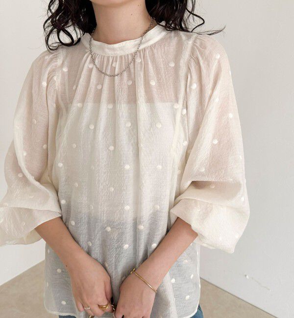 fredy emue「ドット刺繍2ＷAYブラウス」|シャツ・ブラウス|