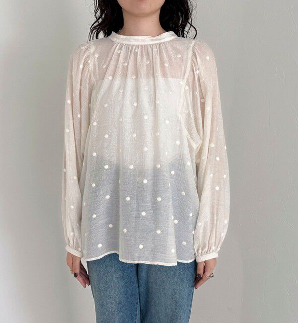 fredy emue「ドット刺繍2ＷAYブラウス」|シャツ・ブラウス|