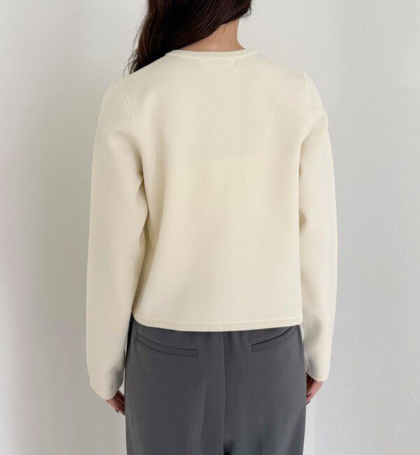 fredy emue「刺繍入りコンパクトニットジャケット」|カーディガン|