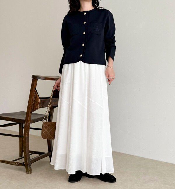 fredy emue「刺繍入りコンパクトニットジャケット」|カーディガン|