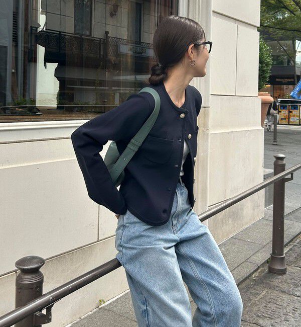 fredy emue「刺繍入りコンパクトニットジャケット」|カーディガン|