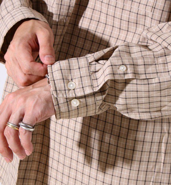 GLOSTER「【シャツ＋Tシャツの2点セット】TC平織 小柄チェックアンサンブル」|シャツ・ブラウス|