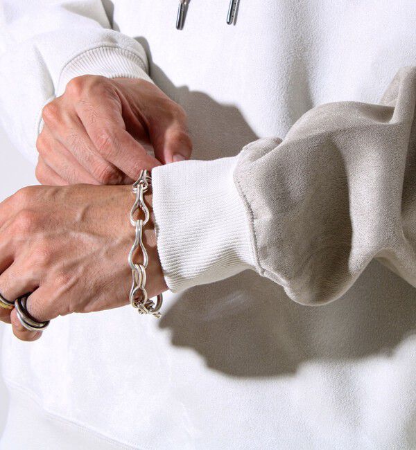 GLOSTER「【新配色で再登場】フレブルスエード バイカラーパーカー」|パーカー|