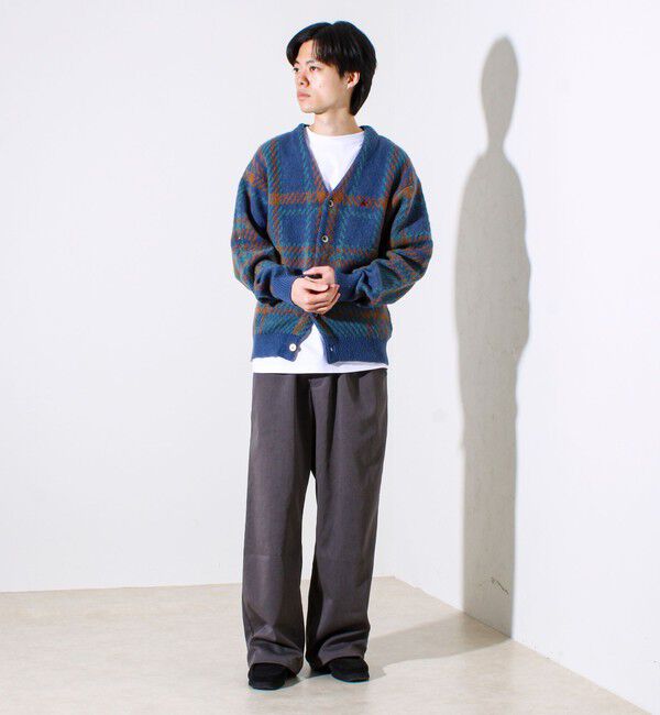 GLOSTER「【実績品番/UNISEX/別注柄あり】【BHPC】モヘヤタッチニットカーディガン」|カーディガン|