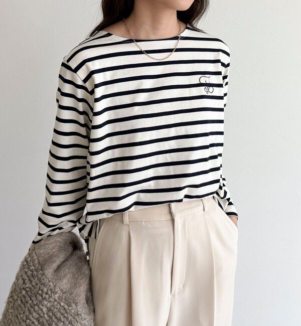 fredy emue「コンパクトボーダーロンTシャツ」|Tシャツ・カットソー|