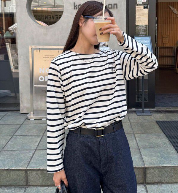 fredy emue「コンパクトボーダーロンTシャツ」|Tシャツ・カットソー|