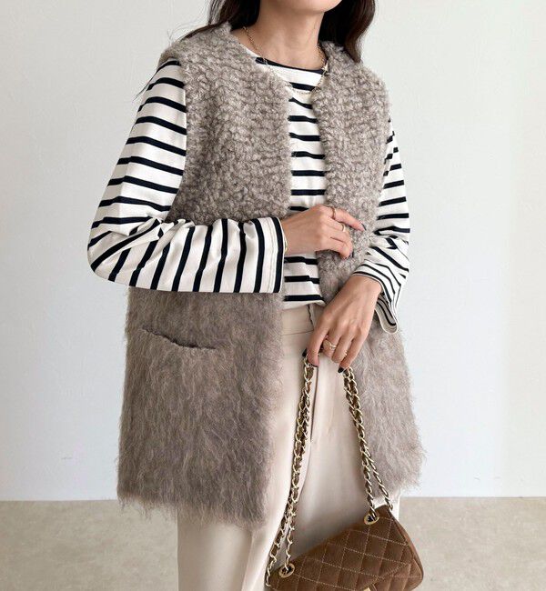 fredy emue「コンパクトボーダーロンTシャツ」|Tシャツ・カットソー|