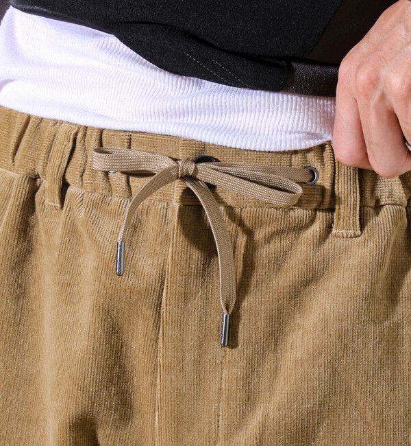 GLOSTER「【あったか快適なのに上品見え】コール裏フリースストレッチイージーパンツ」|チノ|