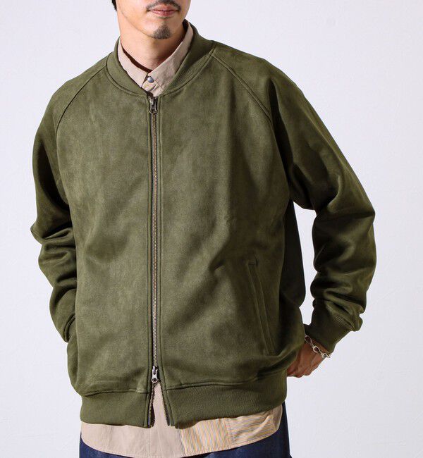 GLOSTER「【秋の新定番】フェイクスエードMA-1ジップブルゾン」|ブルゾン・スタジャン|