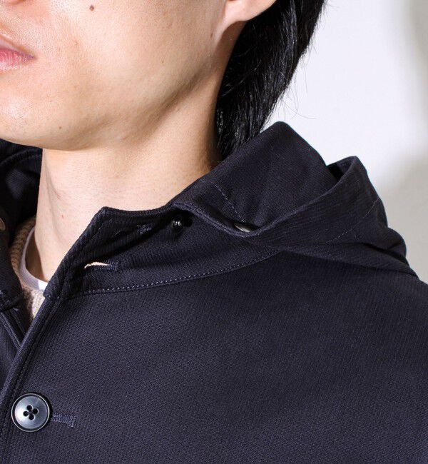 GLOSTER「【GLOSTER定番/ビジカジ対応】コードストライプ スタンドフードブルゾン」|ブルゾン・スタジャン|