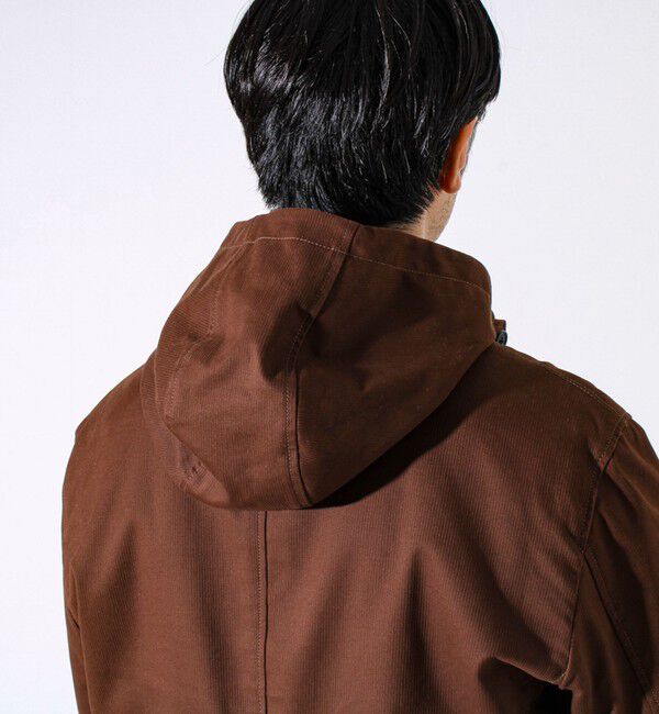 GLOSTER「【GLOSTER定番/ビジカジ対応】コードストライプ スタンドフードブルゾン」|ブルゾン・スタジャン|