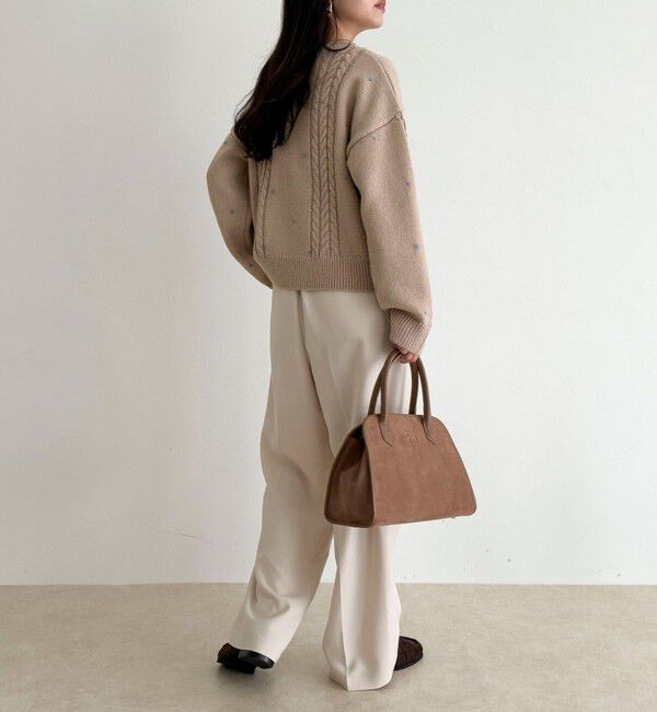 fredy emue「ハート刺繍柄編みニットプルオーバー」|ニット・セーター|