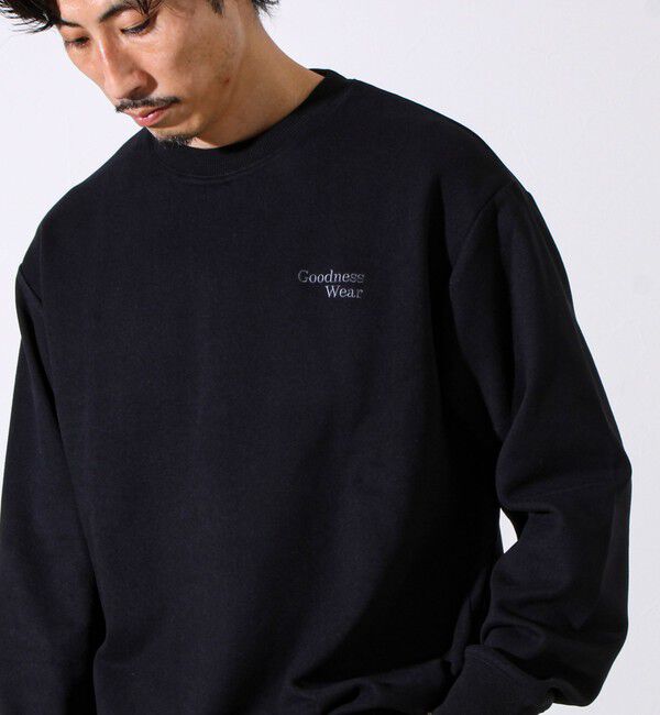 GLOSTER「【GOODNESS WEAR】ソフトタッチ裏起毛クルーネックスウェット」|スウェット・ジャージ|ブラック
