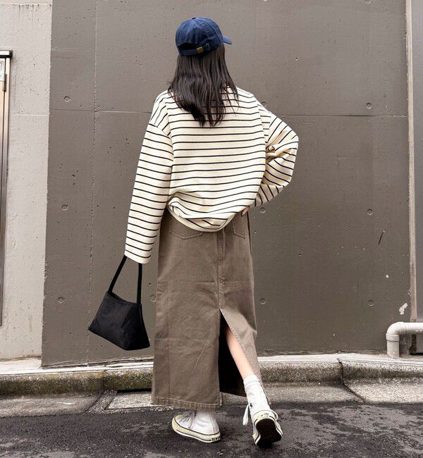 fredy emue「ニットソーボーダーBIGプルオーバー」|Tシャツ・カットソー|