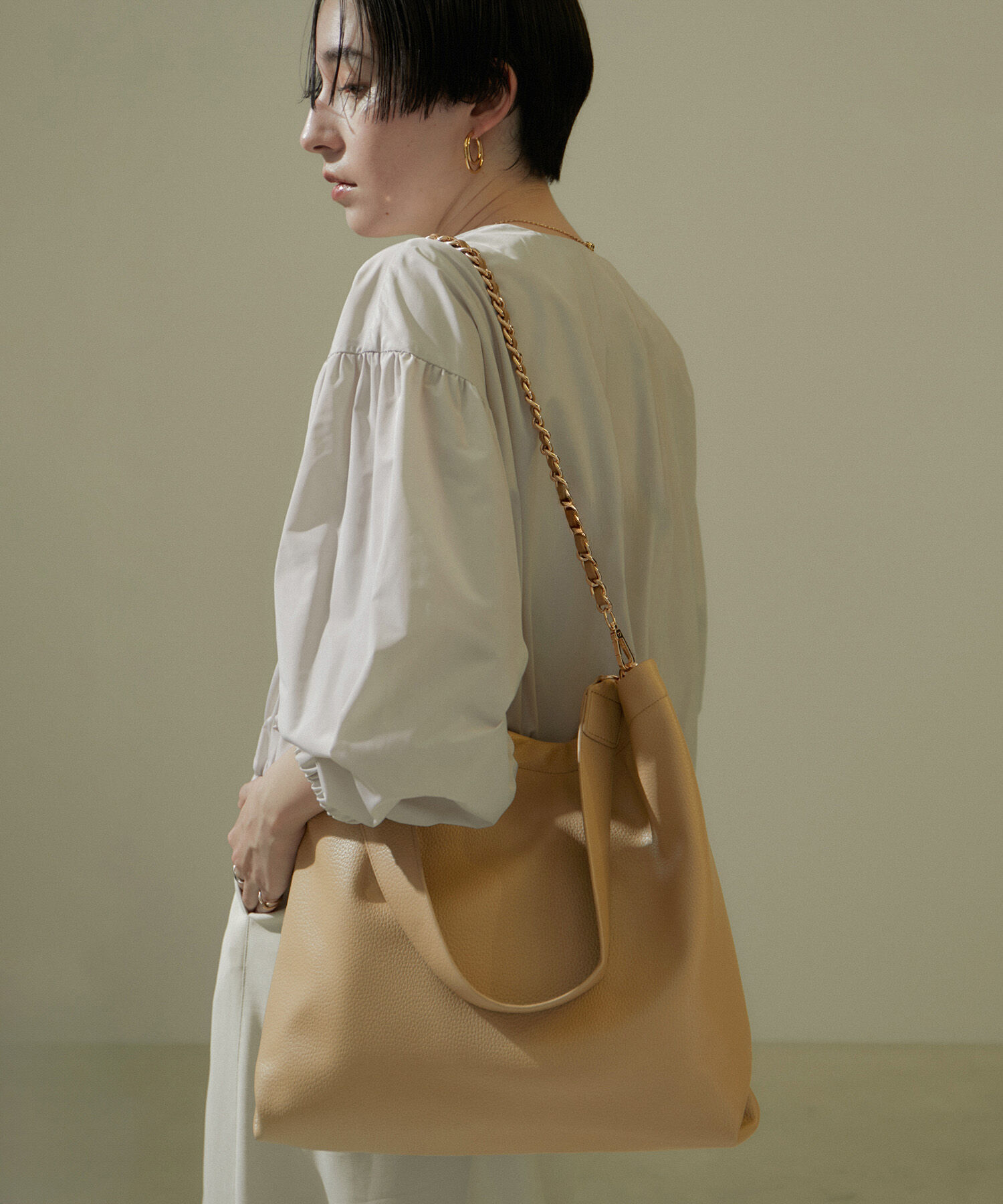 SALON adam et rope'「2WAYショルダー付きマルチトート」|トートバッグ|ベージュ(27)