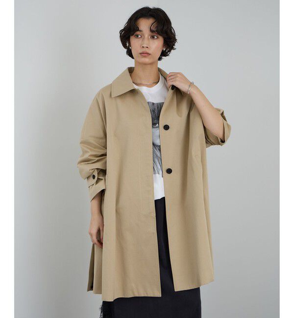 SALON adam et rope'「tacca テントシルエットステンカラーコート」|ステンカラーコート|