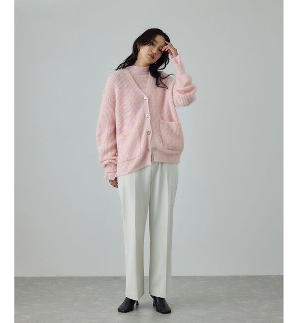 ROPE「ボタニカルダイフレアスリーブハイネックカットソー/イージーケア・アンサンブル対応」|Tシャツ・カットソー|