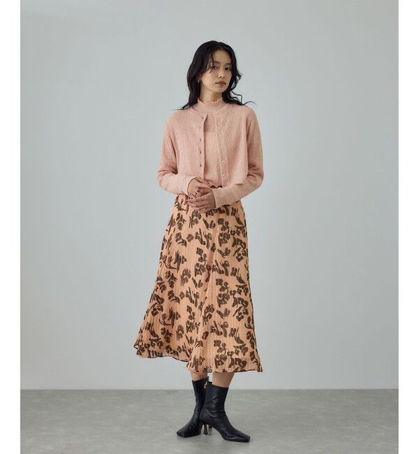 ROPE「ボタニカルダイフレアスリーブハイネックカットソー/イージーケア・アンサンブル対応」|Tシャツ・カットソー|